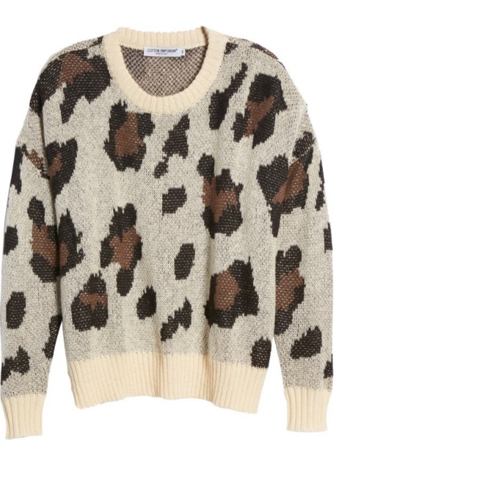 Cotton Emporium Leopard print sweater size XS